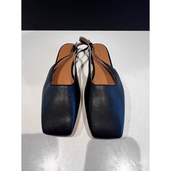 Mansur Gavriel Square Toe black leather Slingback Flat (Women) shoes size 40 - Picture 4 of 11